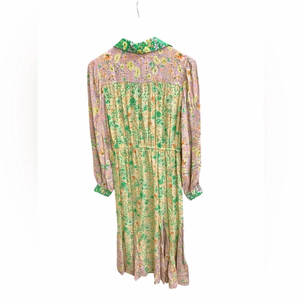 LOFT Patchwork Floral Maxi Shirt Dress – Size Small - Picture 4 of 6
